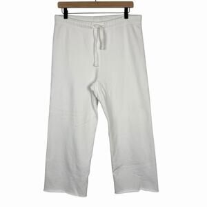 Frank and Eileen Catherine 24" Sweatpants White Size Medium Cropped Wide Leg
